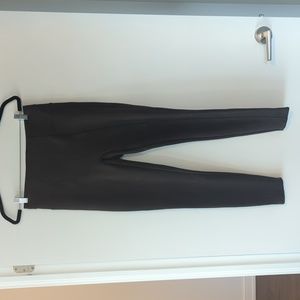 SPANX Faux Suede Leggings in Chocolate Brown Size Medium